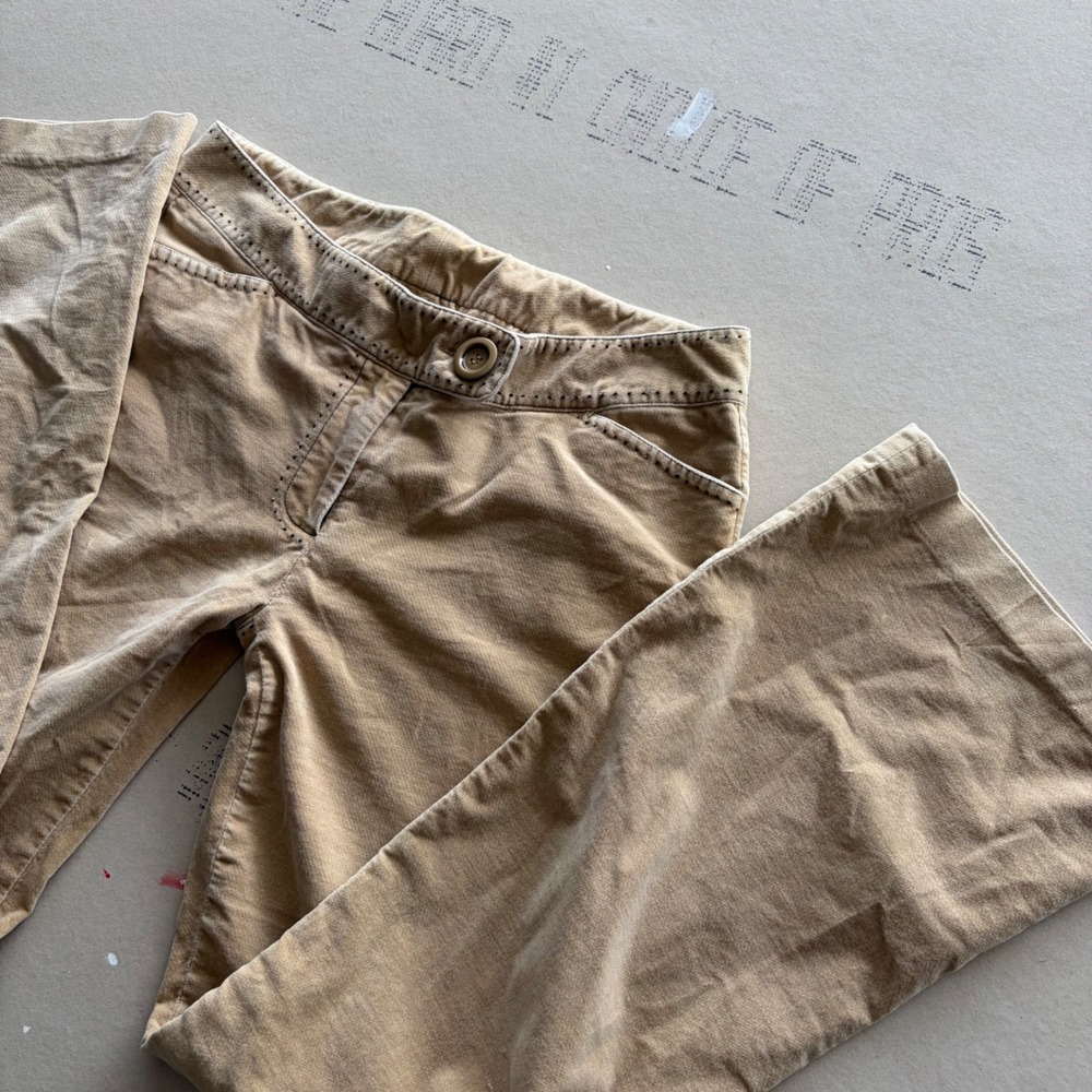 Y2K Low Rise Office Siren Kenzie Corduroy Flared Trousers